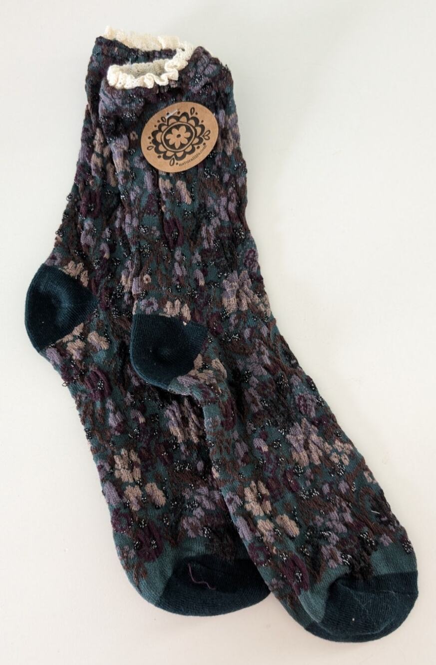 Natural Life Boho Lace Ruffle Socks NEW!